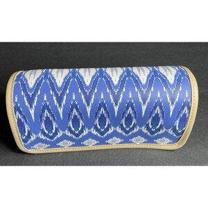 Stella & Dot Jewelry Roll Travel Case Blue Ikat NWOT
